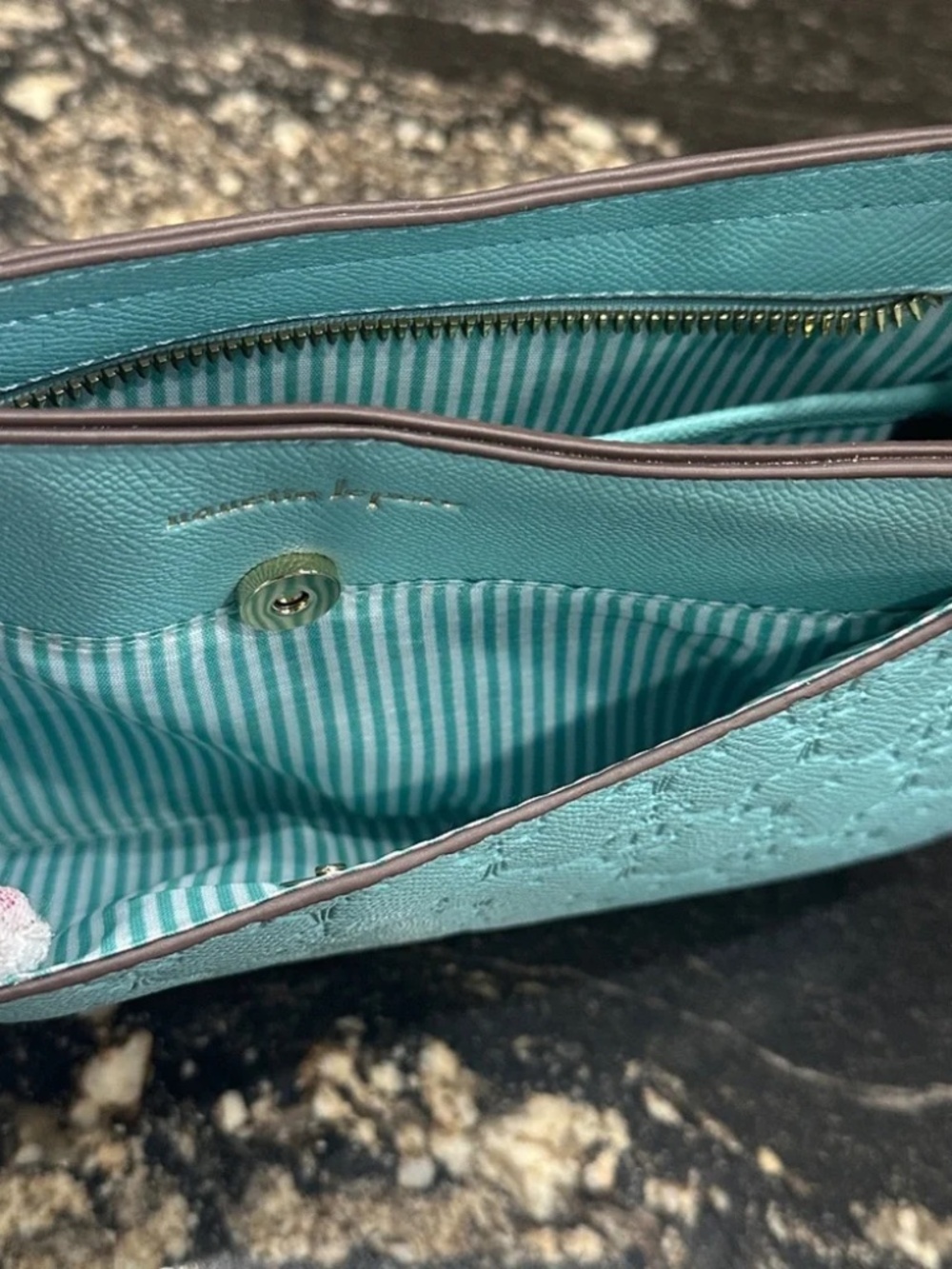 Nanette Lepore Light Aqua Shoulder Bag with Gold Hardware - Picture 11 of 12
